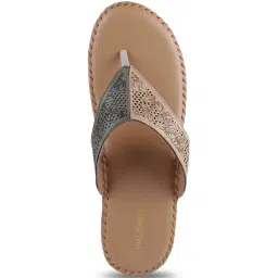 Walkway Women's Multicolor Thong Wedges image 3