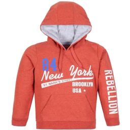 Plum Tree Kids Orange Cotton Printed Full Sleeves Hoodie-picture-40