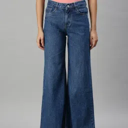 showoffff SHOWOFF Casual WIde Leg High-Rise Blue Jeans-picture-31