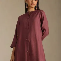 Soch Onion Pink Solid Kurta image 5