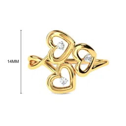 Kisna Diamond & Gold Jewellery Mirza 18k (750) Diamond & Gold Ring For Women image 3