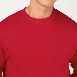 Bewakoof Men's Salsa Red Oversized Sweatshirt image 5
