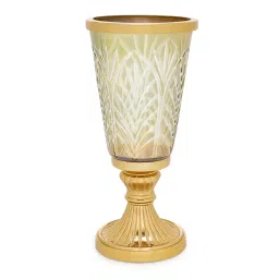 Pure Home and Living Gold Glass Printed Hurricanes image 3