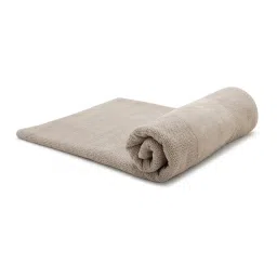 Pure Home and Living Beige Cotton Solid Bath Towels image 3