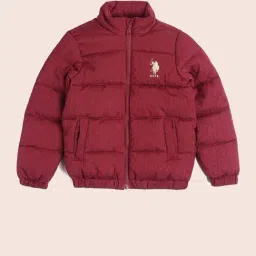 U.S. Polo Assn. Boys Red Full Sleeves Summer Jacket-picture-22