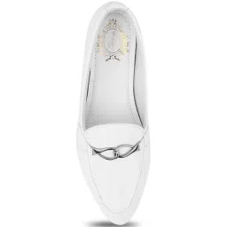 Shoetopia Women's White Flat Ballets image 3