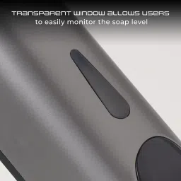 Robustt 300 ml ABS Plastic Grey Wall Mount Soap Dispenser, ZYH7 (Pack of 10 Pcs) image 3