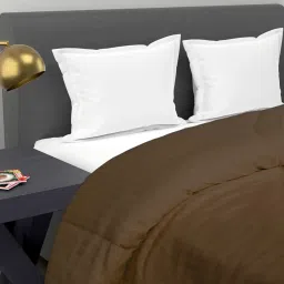 Romee Coffee Brown Microfibre Stripes Blankets Quilts and Dohars image 3