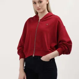 CALVIN KLEIN Red Cotton Sweatshirt image 3