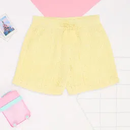 Pantaloons Junior Wax Yellow Yellow Shorts-picture-23