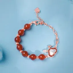GIVA 925 Sterling Silver Rose Gold Bunny Kids Bracelet-image-59