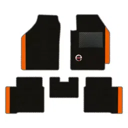 Elegant Duo Black And Orange Carpet Car Mat Compatible With Renault Duster-picture-35