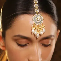 Rubans Gold-Tone Plated Maang Tikka for Women-picture-40