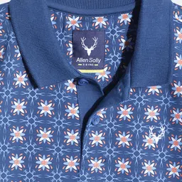 Allen Solly Junior Boys Floral Printed Polo Collar T-Shirt image 3