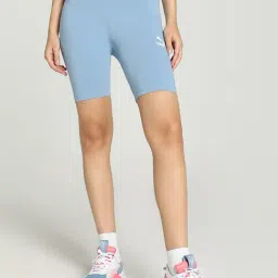 Puma Blue Cotton Logo Print Sports Shorts-picture-24