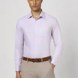 Van Heusen lilac Geometric Shirts-picture-24