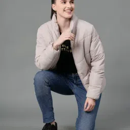 Mode by Red Tape Beige Regular Fit Puffer Jacket image 5