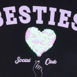 Pantaloons Junior Girls Jet Black Printed T-Shirt image 5