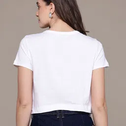 GAP Women Pure Cotton Crop T-shirt image 2