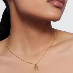 KISNA DIAMOND AND GOLD JEWELLERY Women 14Kt Gold Plated AD Stone Studded Pendant Chain0.01-picture-16