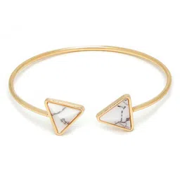 Shining Diva Fashion Women Set of 4 Gold-Toned Gold-Plated Cuff Bracelet image 5