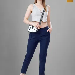 T19 Women Relaxed Straight Fit Trousers-picture-42