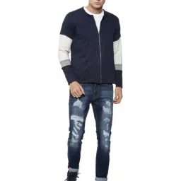 Campus Sutra Navy Full Sleeves Jacket image 4
