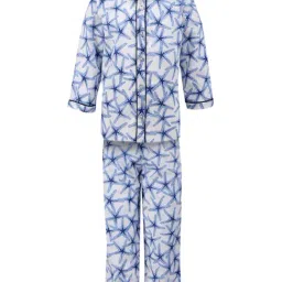 A Little Fable Kids Blue Cotton Printed Night Suit-picture-31