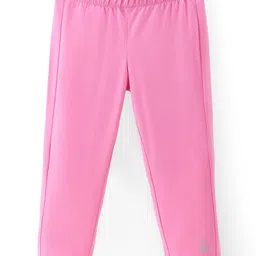 UCB Cotton Knit Full Length Logo Printed Leggings - Pink-picture-34