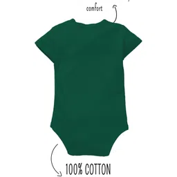 Zeezeezoo 100% Cotton Half Sleeves Dashing Like My Mamu Text Printed Onesie - Forest Green image 3