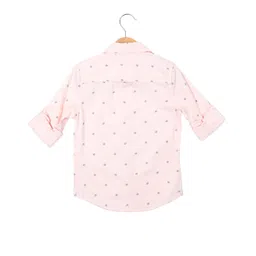 Under Fourteen Only Full Sleeves Abstract Printed Shirt - Peach image 2