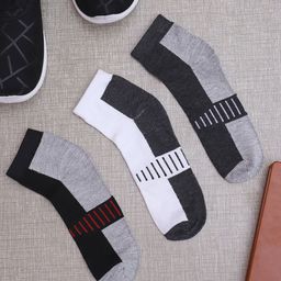 mack jonney VIMAL JONNEY Pack Of 3 Patterned Cotton Ankle-Length Socks-picture-17
