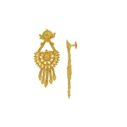 MEMOIR Gold Plated Contemporary Drop Earrings image 3