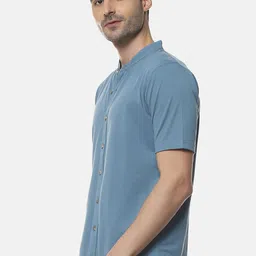 Campus Sutra Men Blue Regular Fit Solid Casual Shirt image 3