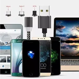 AMR 3 in 1 Magnetic Data Cable 2 A Plastic & Metal, AMR-14 image 4