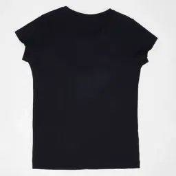 Pantaloons Junior Girls Jet Black Printed T-Shirt image 2