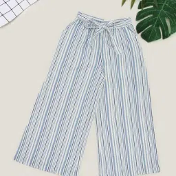 Akkriti By Pantaloons Blue Cotton Regular Fit Striped Pants-image-67