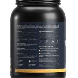 Nutrabay Gold 100% Whey Protein Concentrate Rich Chocolate Cr me Powder - 1kg image 3