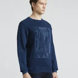 Pepe Jeans Indigo Blue Regular Fit Printed Sweatshirt image 3
