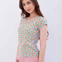 Spykar Tranquil Blue Slim Fit Top image 3