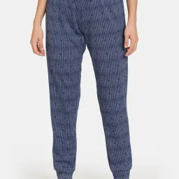 Rosaline by Zivame Navy Printed Joggers-image-68