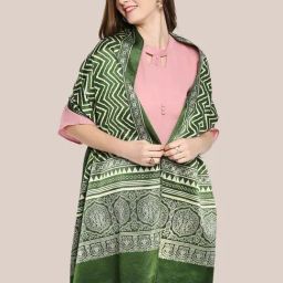 Dupatta Bazaar Green Printed Dupatta-picture-35