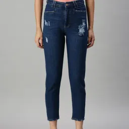 SHOWOFF Casual Mom Fit High-Rise Blue Jeans-image-61