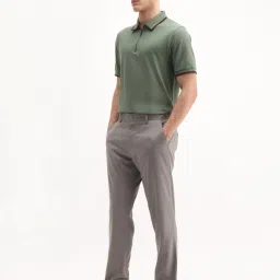 Rare Rabbit Grey Checked Regular Fit Trousers image 3