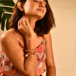 Jewelz Red Beads Gold Bracelet for Women image 3