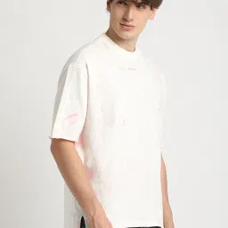 The Bear House Pink Cotton Loose Fit Tie-Dye T-Shirt image 3