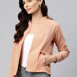 Cottinfab Peach Striped Jacket image 3