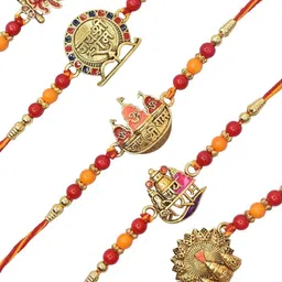 MEIRA JEWELLERY Set Of 5 Rakhi Greeting Card & Roli Chawal-picture-33