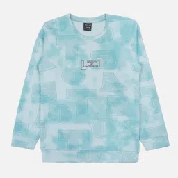 Cavio Boys Green Cotton Printed Sweatshirt image 3