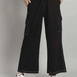 MKH Black Regular Fit Trackpants-picture-33